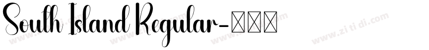 South Island Regular字体转换